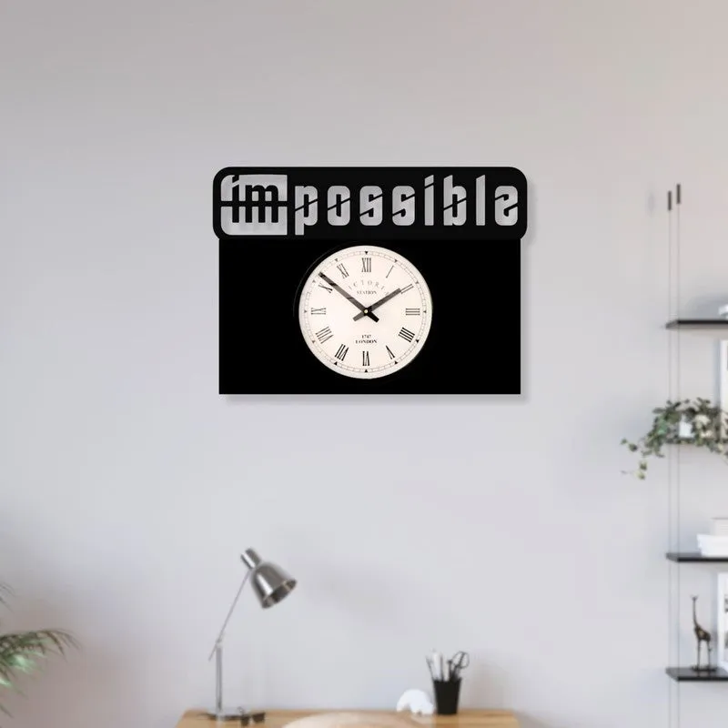 Impossible Steel Analog Wall Clock - Black media 3