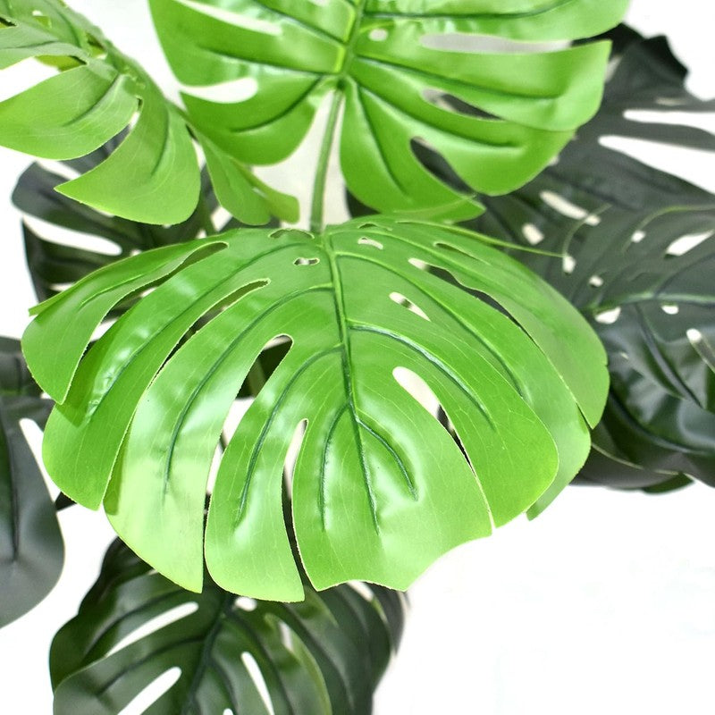 CalmVine Artificial Monstera Plant With Black Plastic Pot - 2.9 Feet media 6