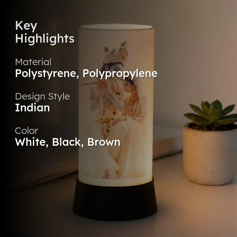 Eternal Love Krishna Handmade Table Lamp media 2