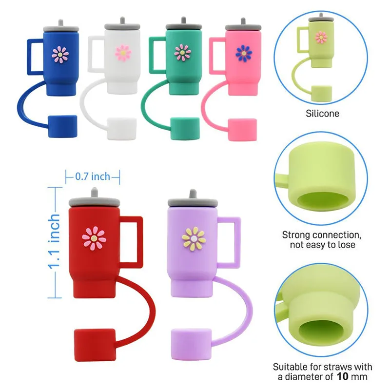 Mini Tumblers Straw Cover (White & Pink) - Set Of Three media 8