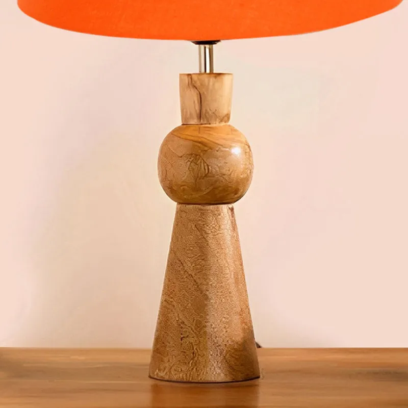 Angler Neo Wooden Table Lamp - Orange,Brown media 3