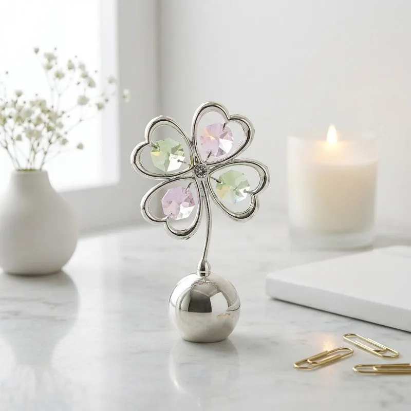 Floral Clubs Silver Plated Mild Steel Showpiece media 1