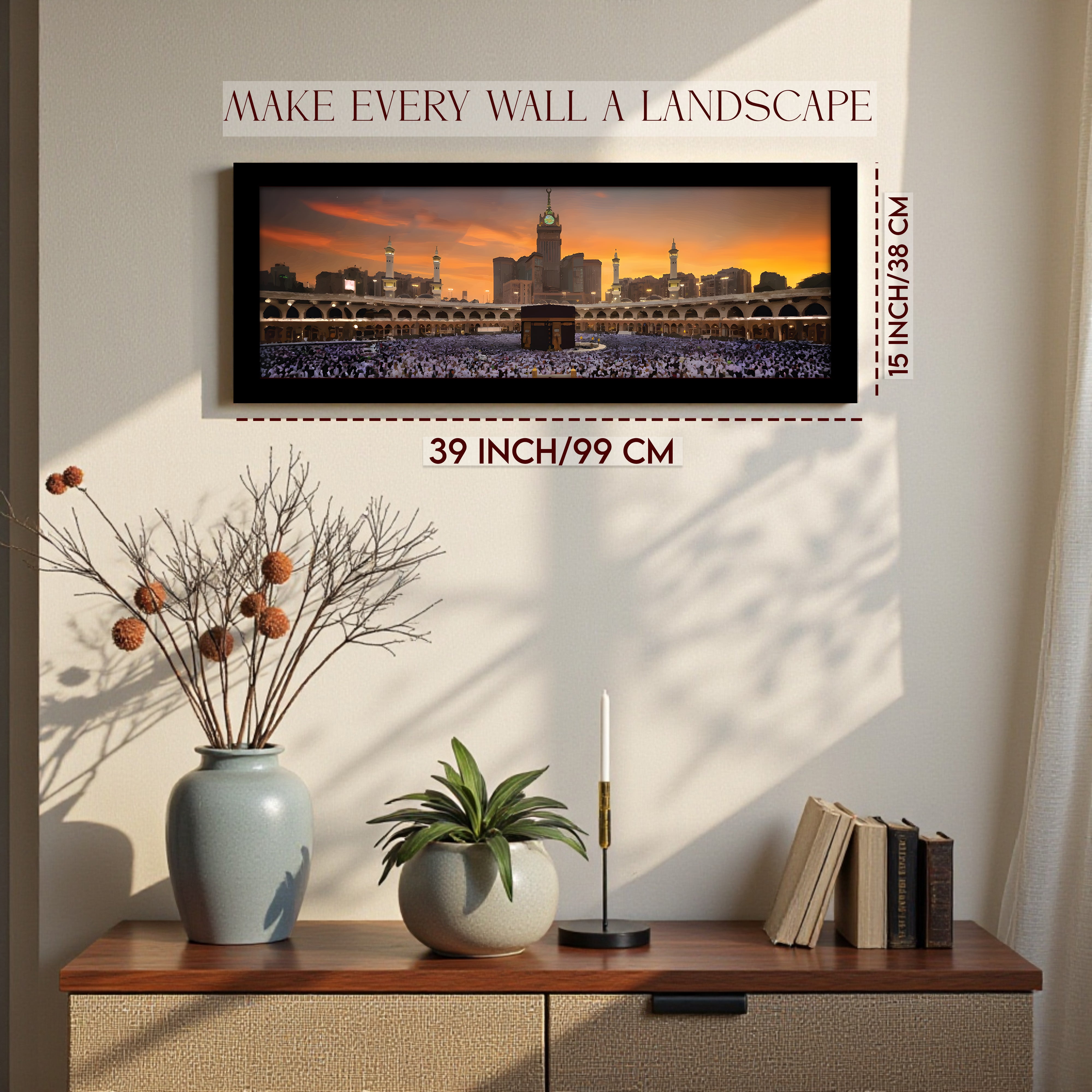 Sacred Kaaba Panorama Wall Art With Frame media 2