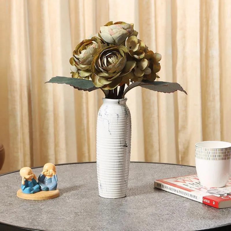 Faux Peonia Floral Bunch - Green media 1