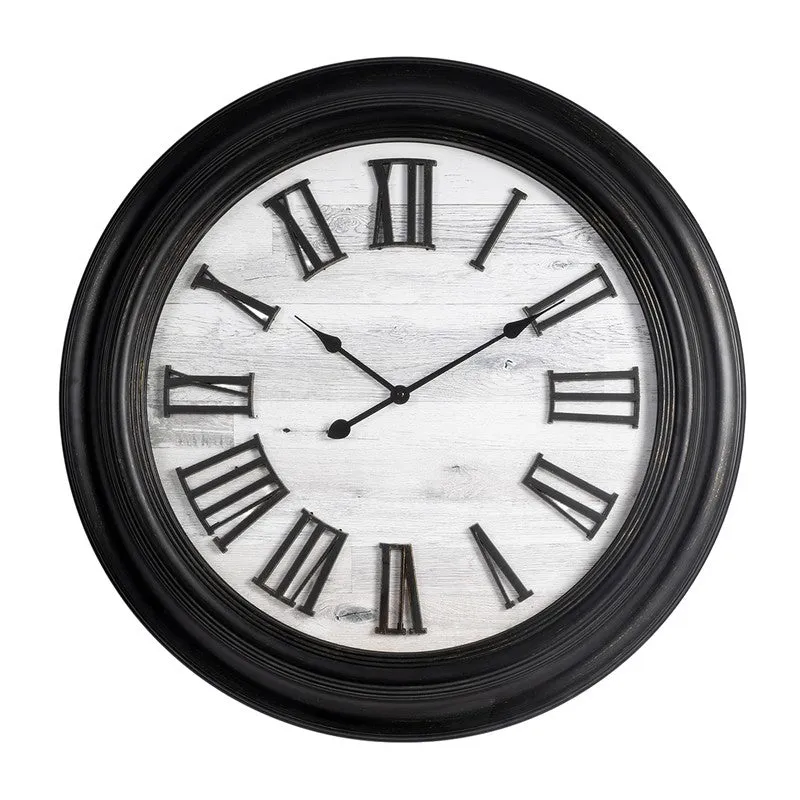 Meridian Round Wall Clock - Black & White media 5