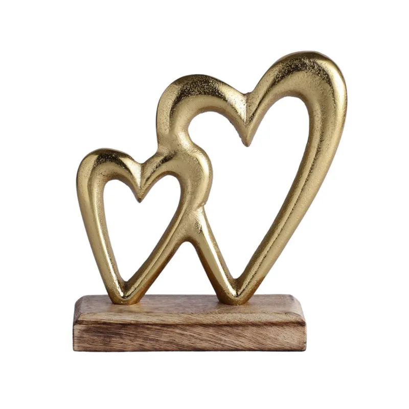 Heart Halo Duo Showpiece - Gold media 3