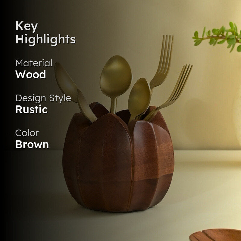Padme Wooden Cutlery Stand image 2