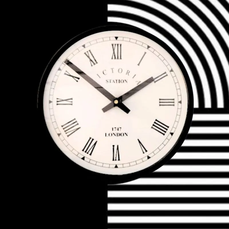 Astrixis Steel Analog Wall Clock - Black media 5