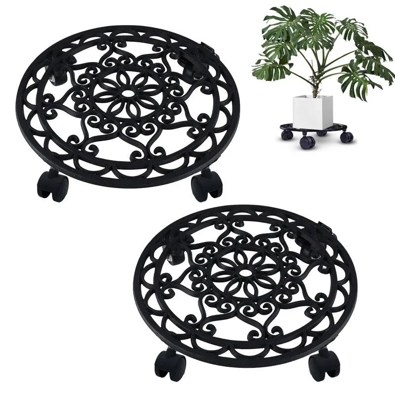 Mandala Glow Planter Stand-Set of Two media 4