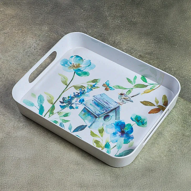 Azure Treehouse Melamine Rectangle Serving Tray media 3