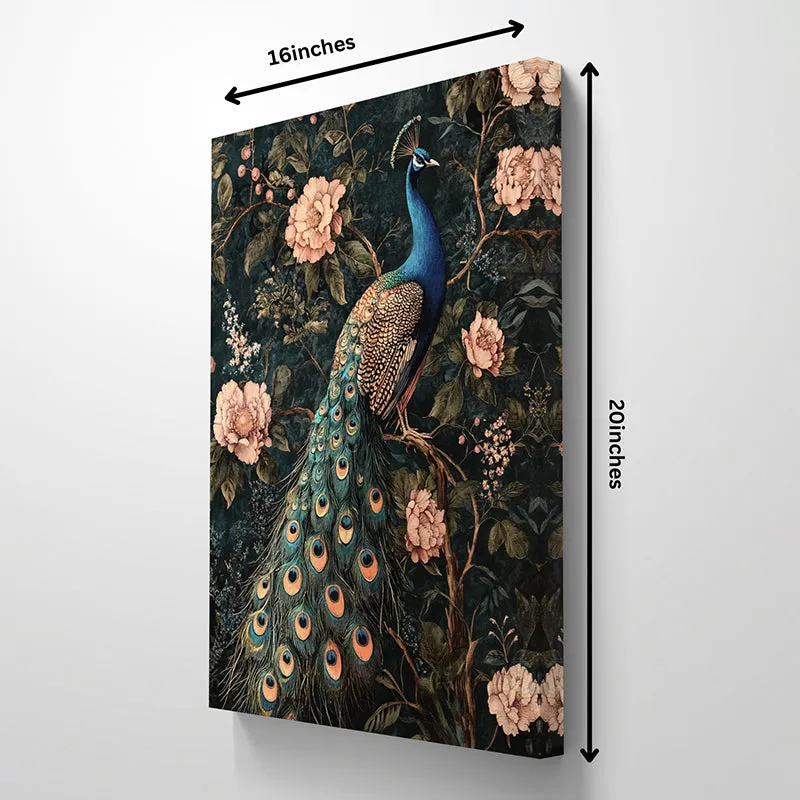 Noir Peacock Wall Painting media 6