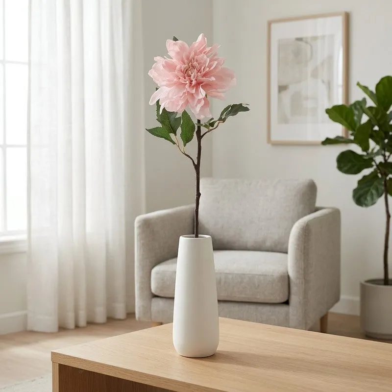 Dahlia Dark Artificial Flower Stem - Light Pink media 1