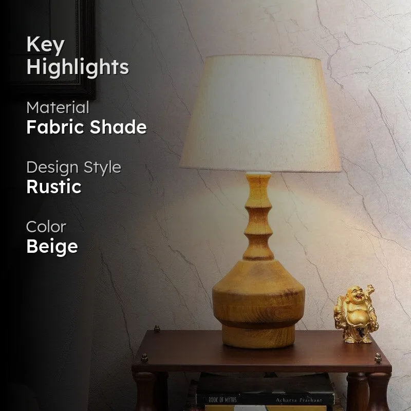 Mishuna Meiji Fabric Table Lamp - Beige media 2
