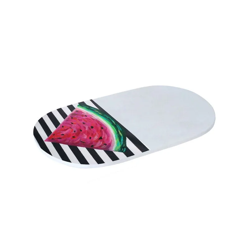Ovelta Melon Printed (Marble,Brass) Marble Platter - Set of Two media 4