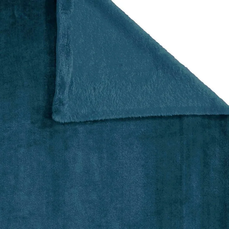 Gentle Rest Fleece Bedsheet (Teal) - 300 GSM media 6