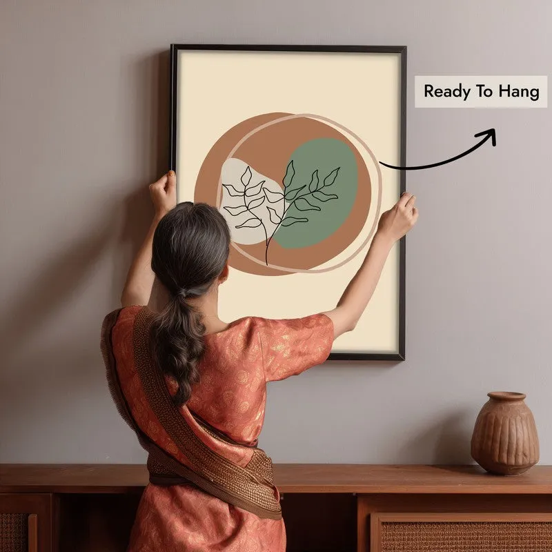 Woven Flora Canvas Wall Painting With Black Frame media 10