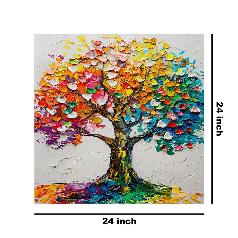 Colorful Flowering Tree Wall Painting media 8