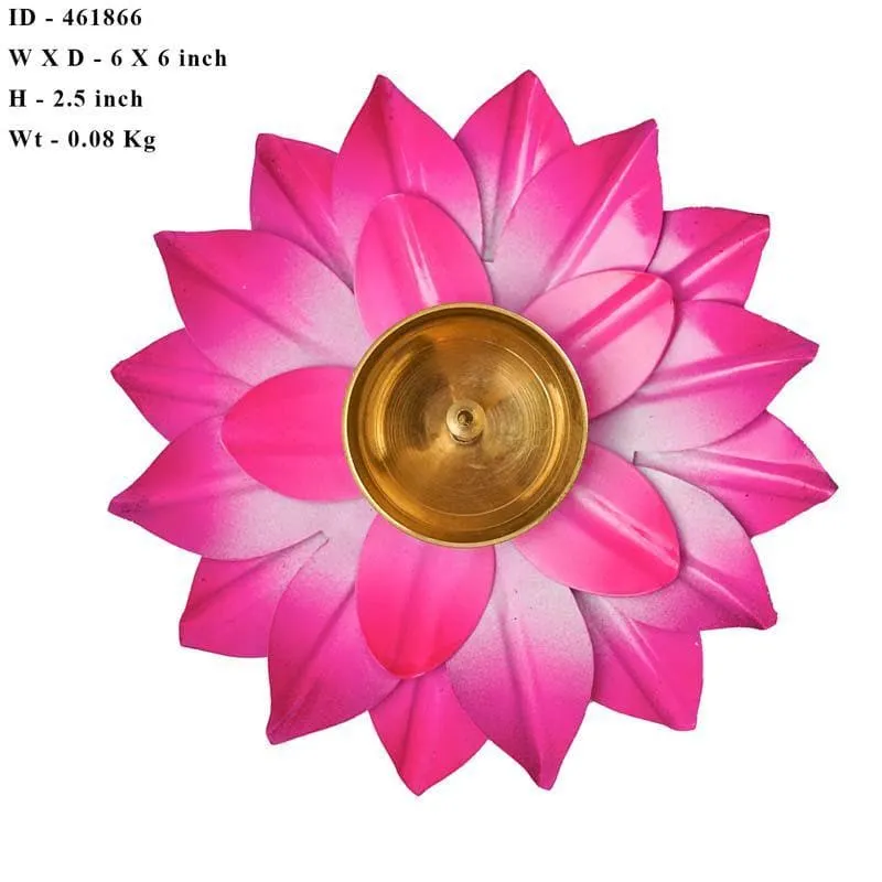 Sacred Bloom Diya- Pink media 6