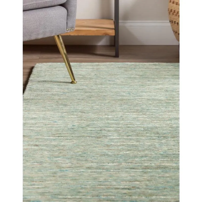 Leyla Hand Woven Wool Rug - Sea Green media 6