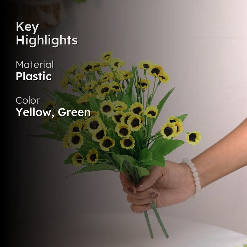 Vibrant Mini Artificial Sunflower (Yellow) - Set Of Two media 2