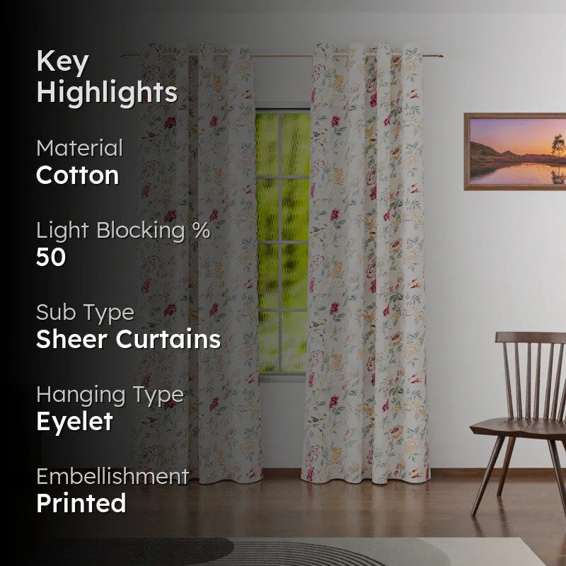 GardenMist Cotton Curtain - Set Of Two media 2