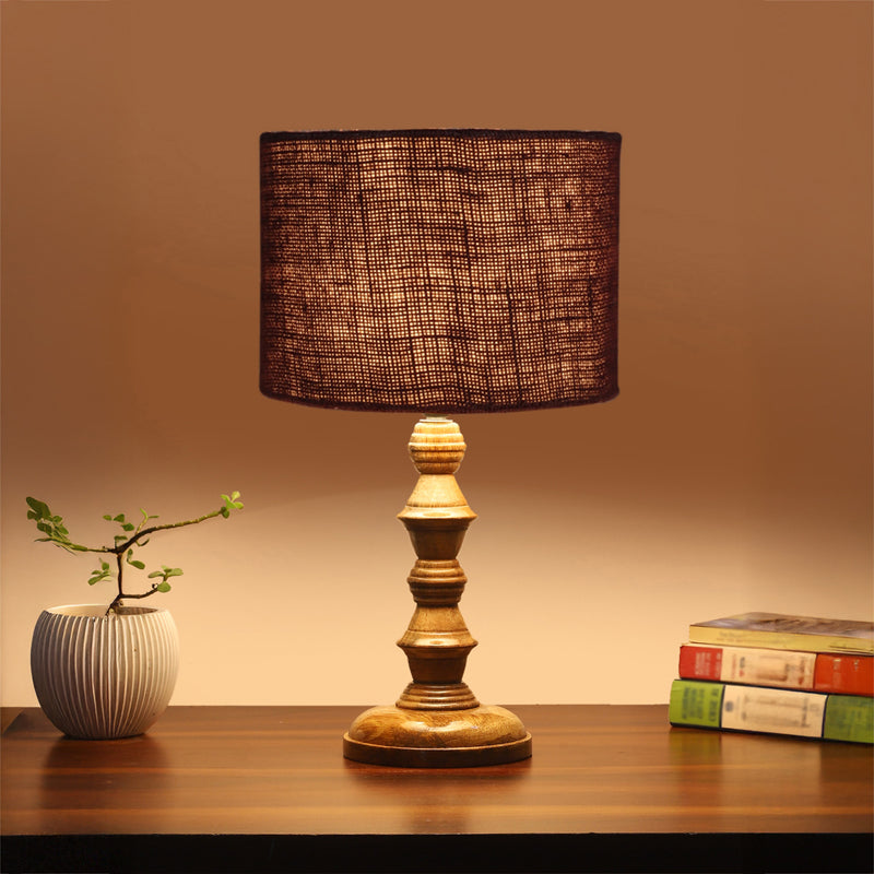 Sienna I Timber Wooden Table Lamp - Brown