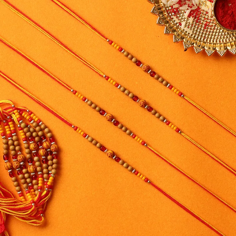Aum II Rakhi with Roli Chawal - Thirteen Piece Set media 3