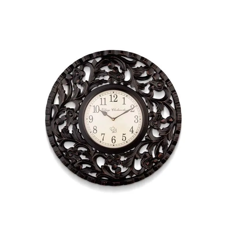 Firewood Handcarved Circular Clock media 3