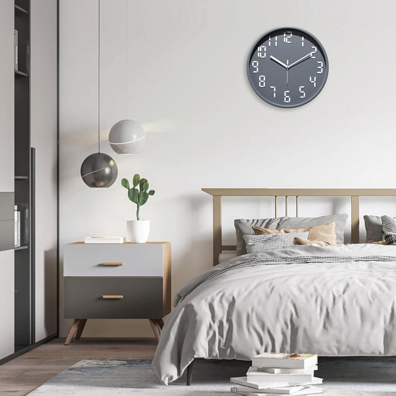 Centura Analog Wall Clock - White & Grey media 4