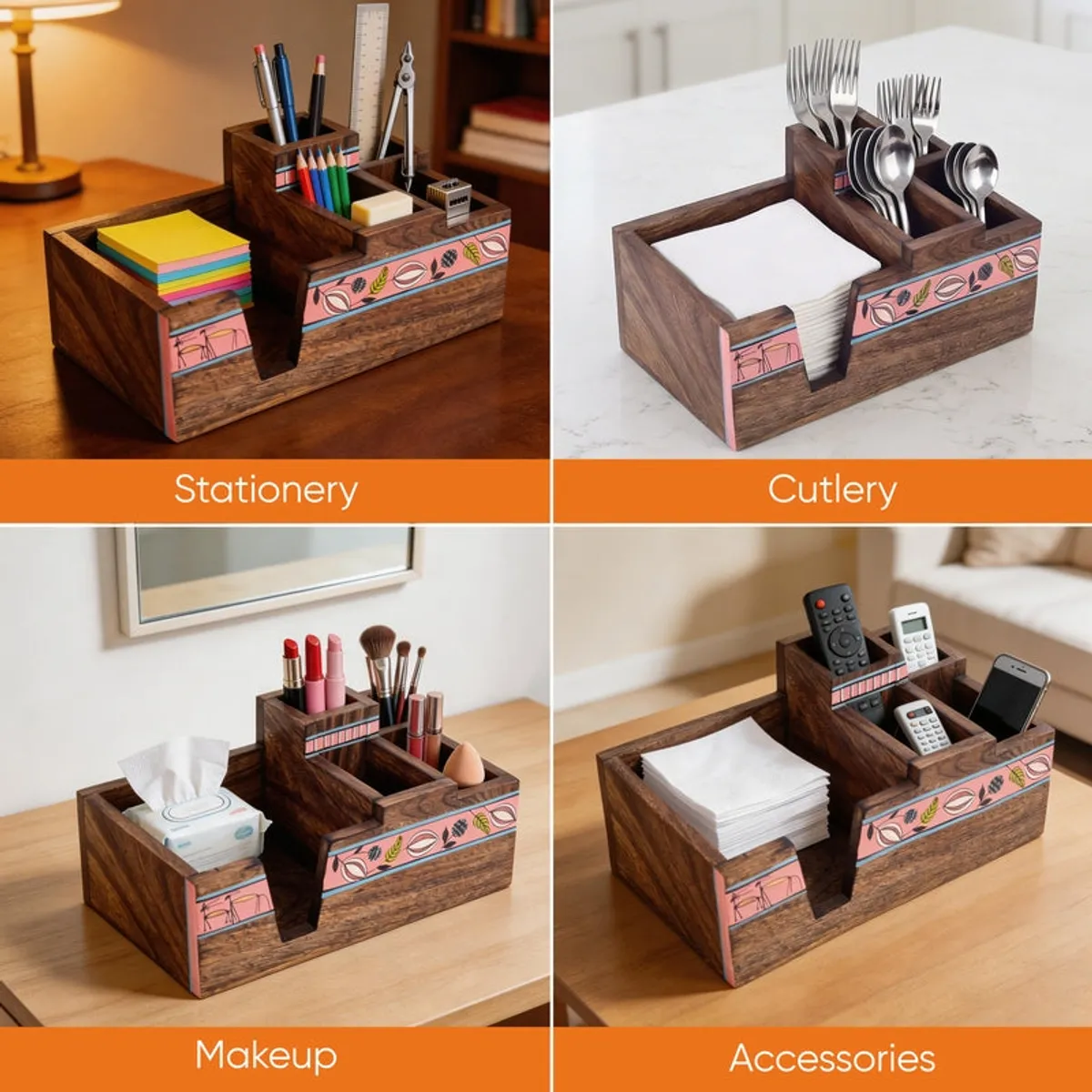 Leafy Charm Cutlery Holder - 14