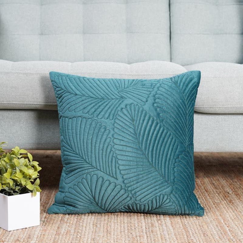 Quilted Leafy Pattern Cushion Cover media 2