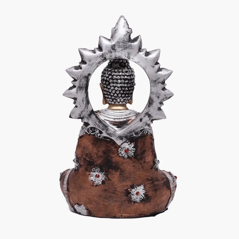 Azure Peace Buddha Idol - Copper media 5