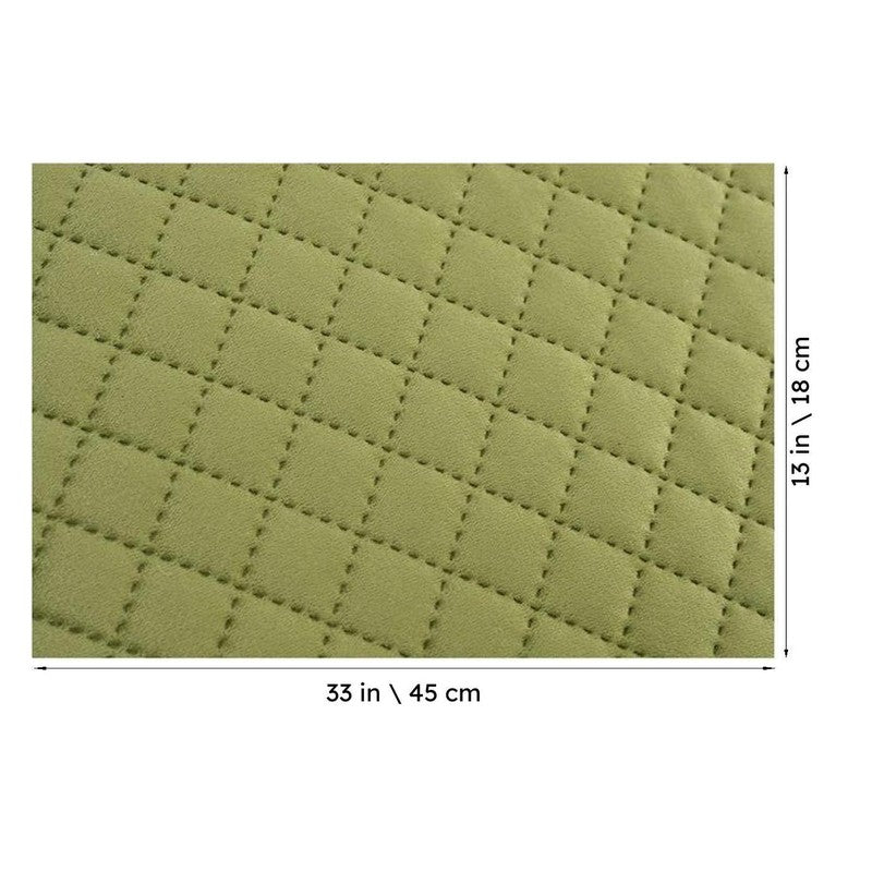 Osric Velvet Quilted Placemat (Light Green) - Set Of Six media 8