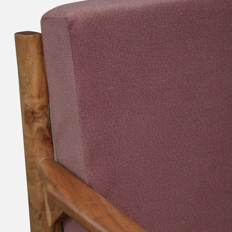 Metrona Acacia Wood Accent Chair - Pink media 10