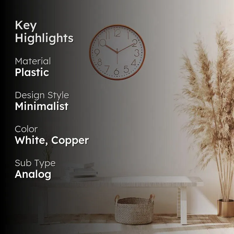 Elementary Wall Clock - White media 2