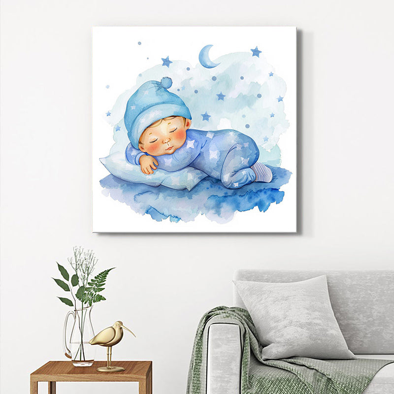 Sleeping Baby Poly Canvas Wall Painting