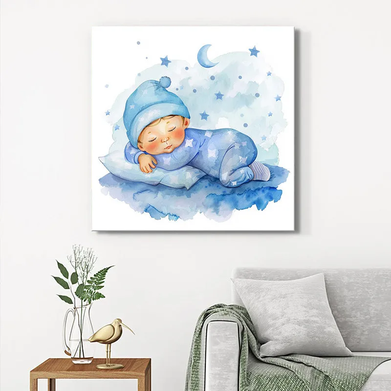 Sleeping Baby Poly Canvas Wall Painting media 1