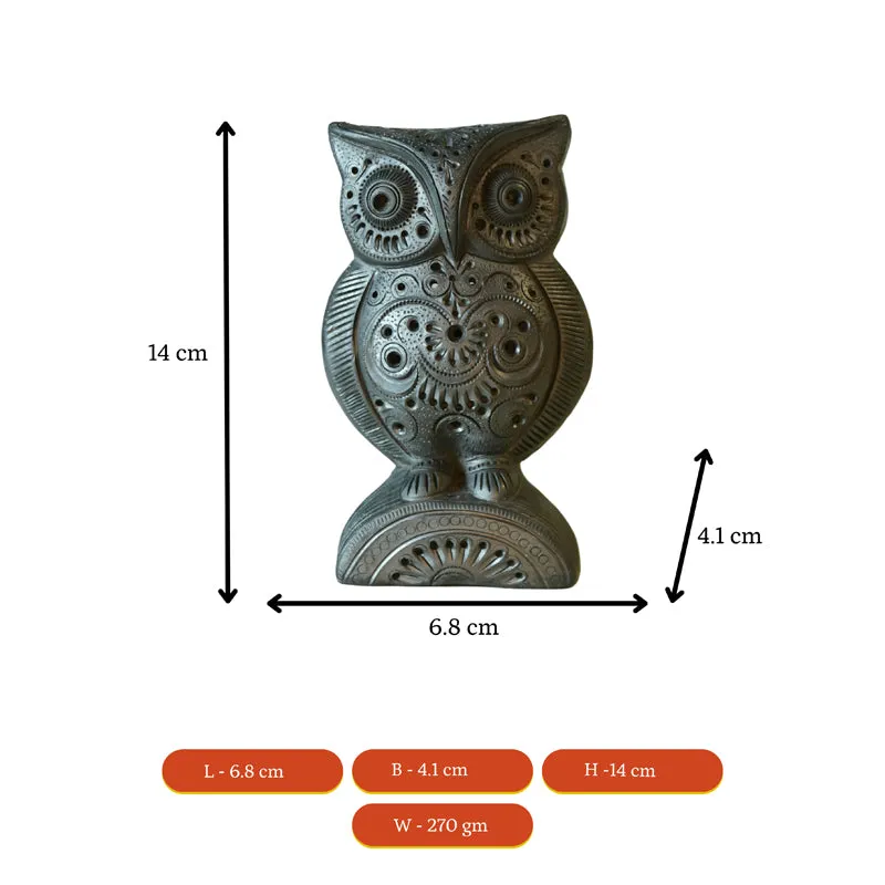 Mitti Hoot Terracotta Showpiece media 7