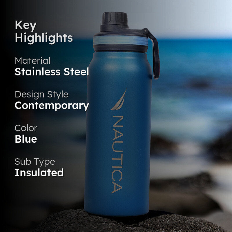 Nautica Hydra Meridian Insulated Stainless Steel Thermos (Blue) - 750 mL media 2