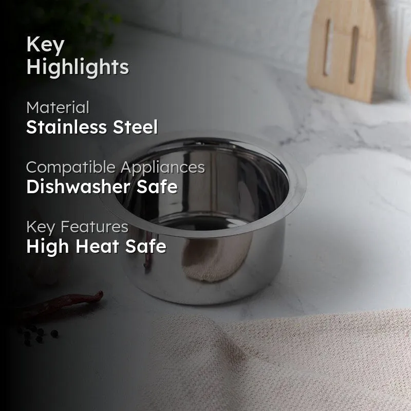 Avsa Stainless Steel Pateela - 1000 mL / 6 Inches media 2