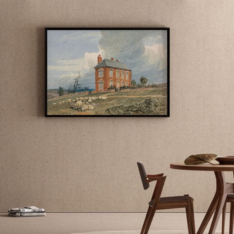 Irmingland Hall Canvas Wall Painting - Black Frame