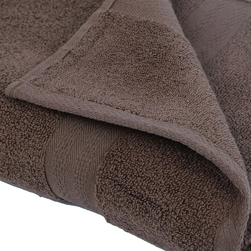 Zyra Solids Bath Towel (Brown, Blue) - Set Of Four media 4