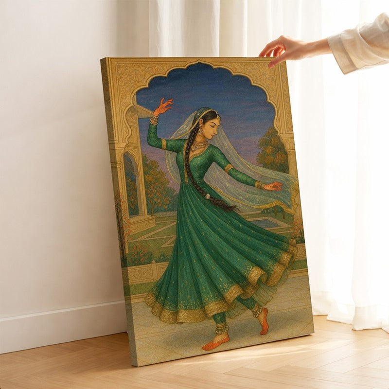 Mughal Court Dancer Canvas Wall Art & Paintings