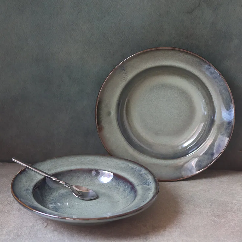 Eriga Ceramic Pasta Plate - Olive media 5