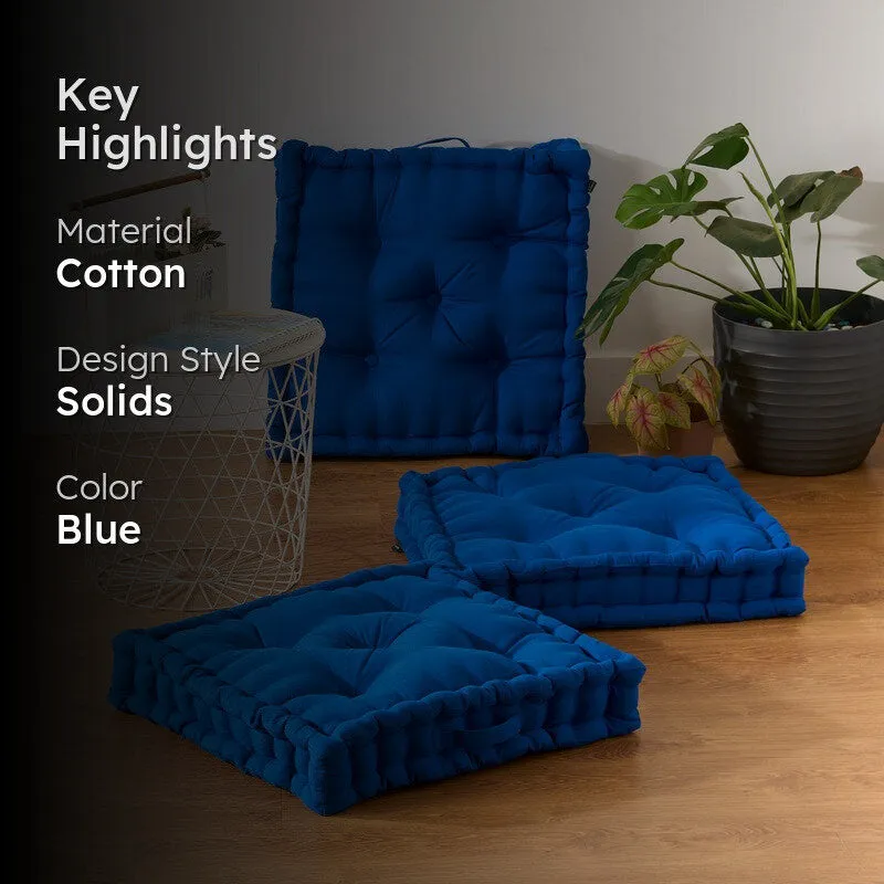 Marlon Floor Cushion (Classic Blue) - Set Of Three media 2