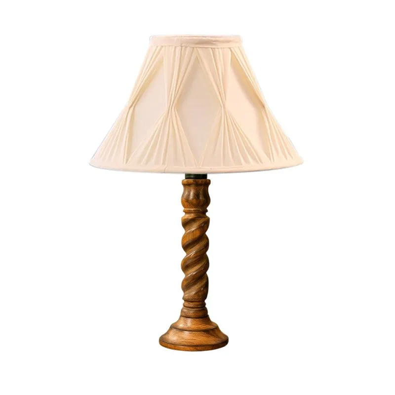Elvane Elvo Wooden Table Lamp - Ivory media 5
