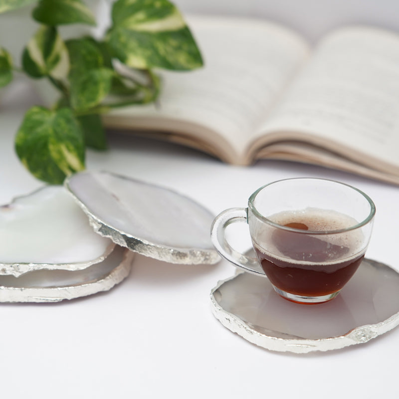 Vesto Brazilian Agate Coaster (White) - Set Of Four media 3