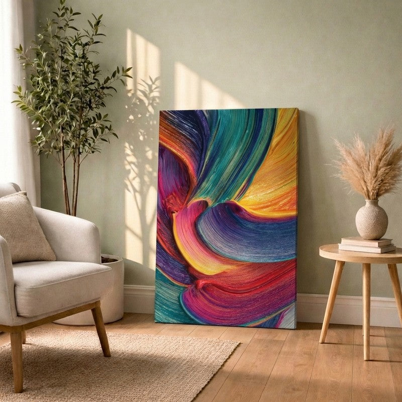 Aether Grid Abstract Canvas Wall Art