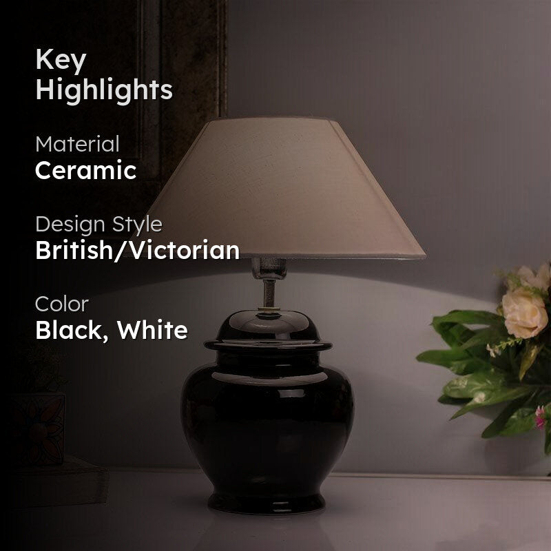 Luminara Luxe Ceramic Table Lamp (White) - Set of Two media 2