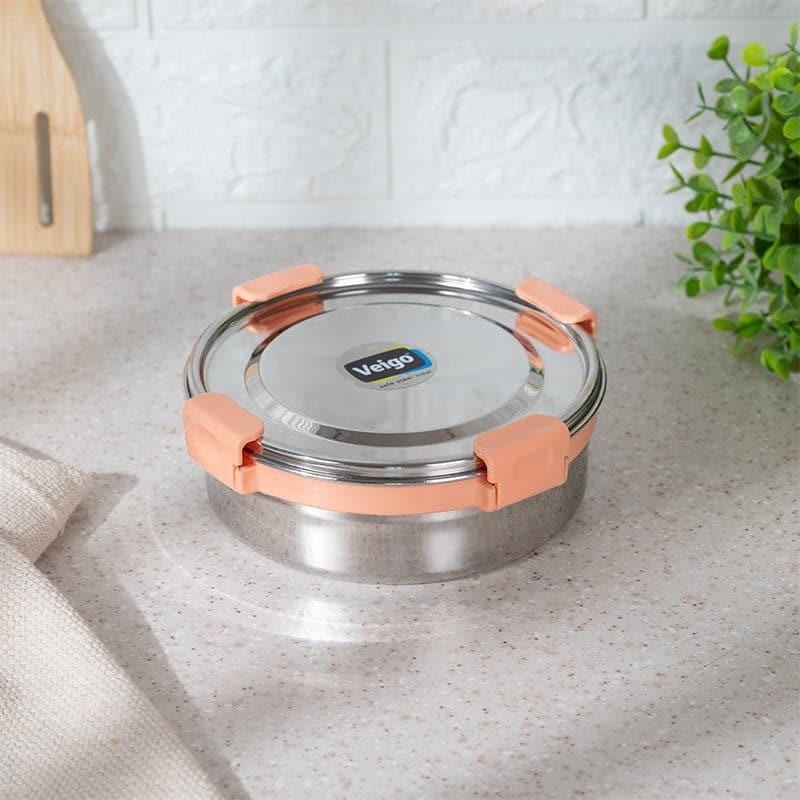 Ivago Steel Airtight Lunch Box (Peach) - 600 mL